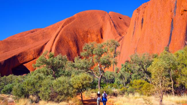 Ayers Rock was named in 1873 by surveyor William Gosse and in 1993 it was renamed Ayers Rock/Uluru then Uluru/Ayers Rock. The word Uluru translates as Great Pebble. Picture: Alamy Great Escape Travel Survey 2024.