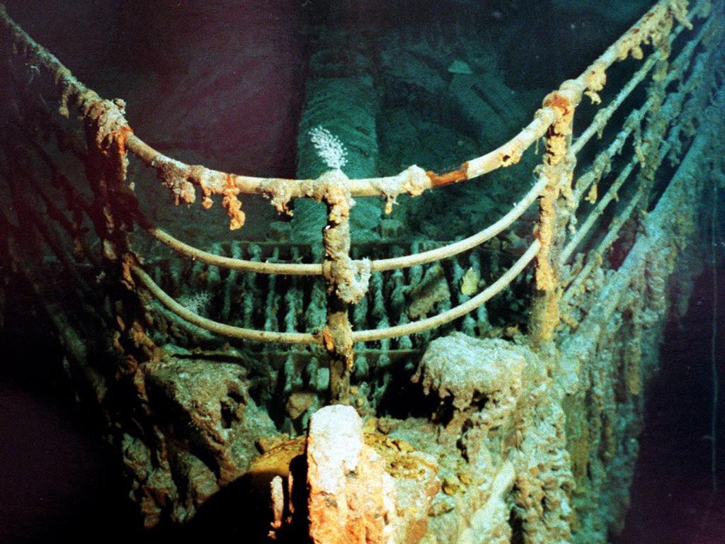 Photograph taken by adventurer Andrew Rogers of wreckage from the RMS Titanic on the bottom of the Atlantic Ocean off the coast of Newfoundland, Canada.