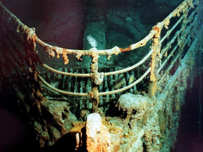 Photograph taken by adventurer Andrew Rogers of wreckage from the RMS Titanic on the bottom of the Atlantic Ocean off the coast of Newfoundland, Canada.