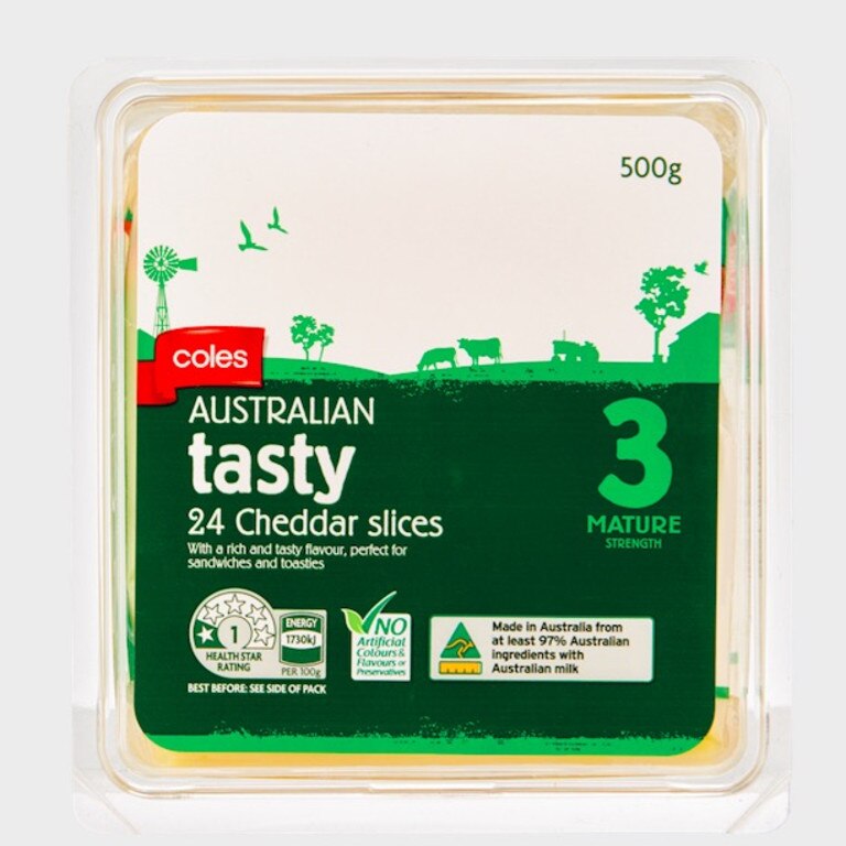 Coles has also reduced the cost of its cheese slices. Picture: Supplied.