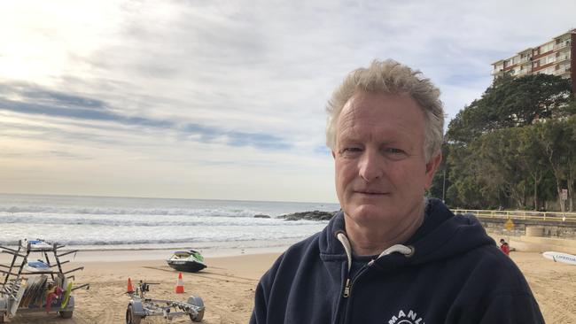 Fire and Rescue Chief Supt Ken Murphy at Manly Beach. Picture: Julie Cross