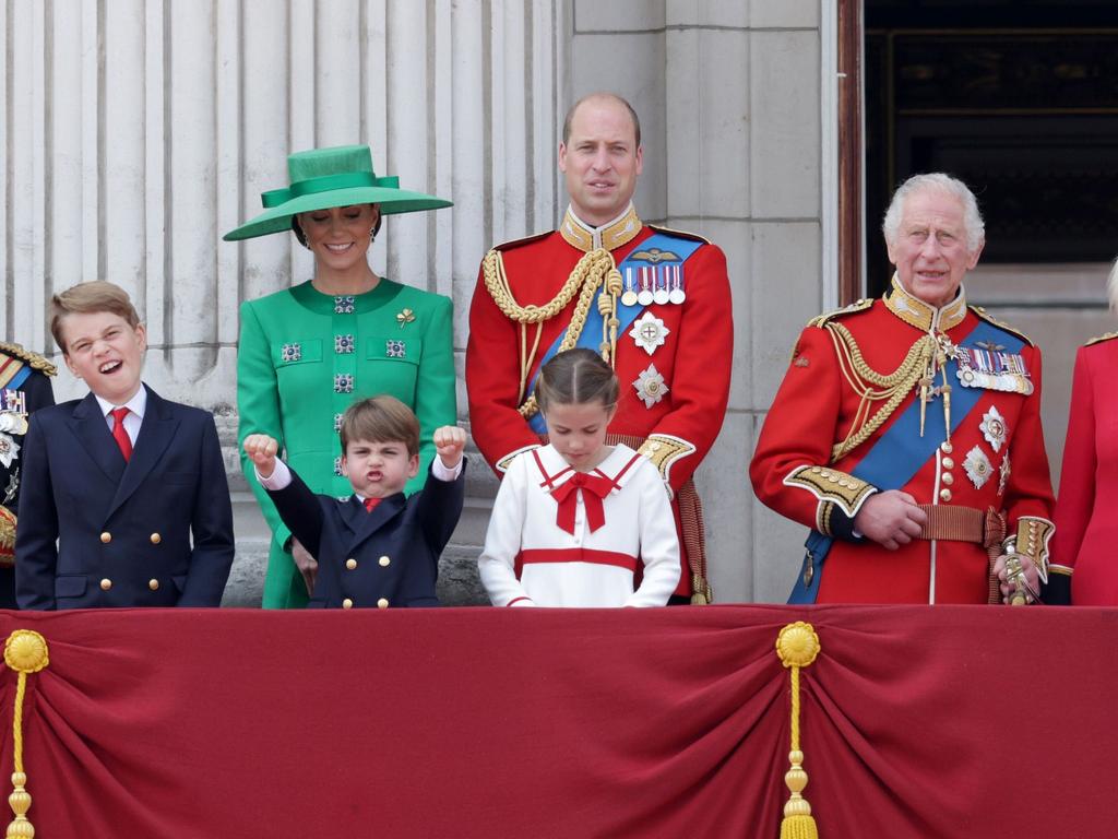 Prince Louis’ antics brought a smile to his mother’s face. Picture: Chris Jackson/Getty Images