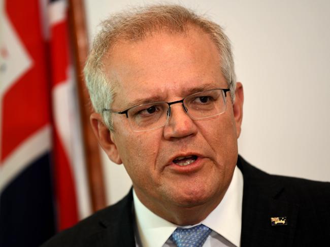 PERTH , AUSTRALIA - NewsWire Photos APRIL 15 , 2021 An emotional Prime Minister Scott Morrison announces the coming home of troops in Afganistan.Picture: NCA NewsWire /  Sharon Smith