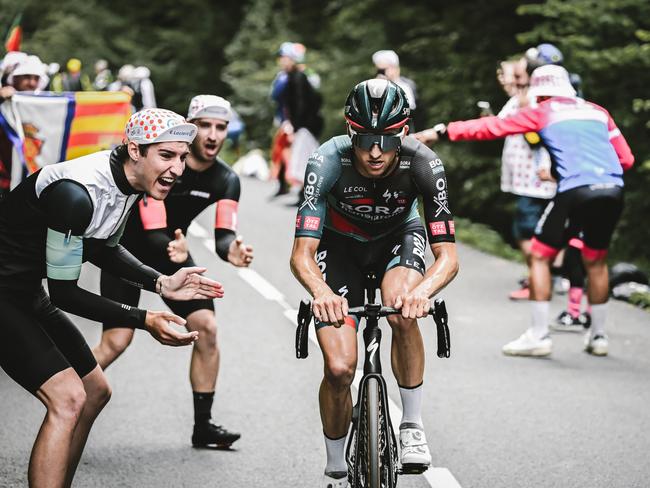 Jai Hindley on his way to a memorable stage win in last year's Tour de France. PIcture: ‘Credit: ASO/Pauline Ballet