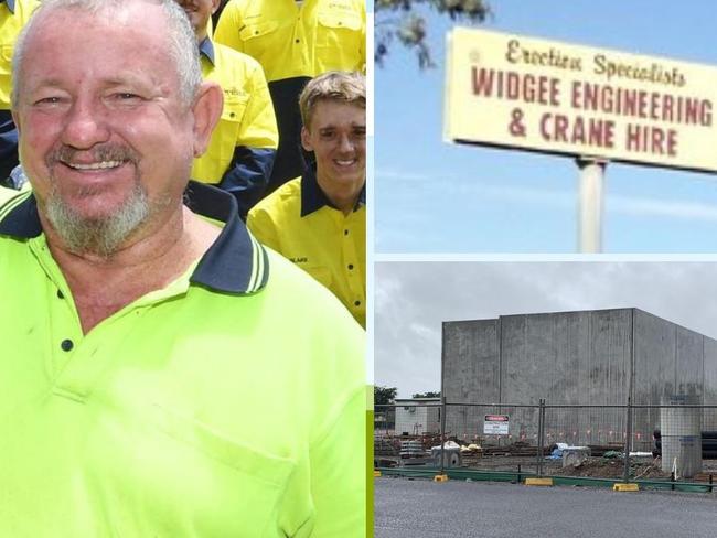 Construction companies Widgee Engineering and SJ Higgins Constructions have been fined a total of $160,000 after a 150kg beam fell on the head and chest of a worker. Pictured is co director of Widgee Engineering at the time of the incident Peter Saal.