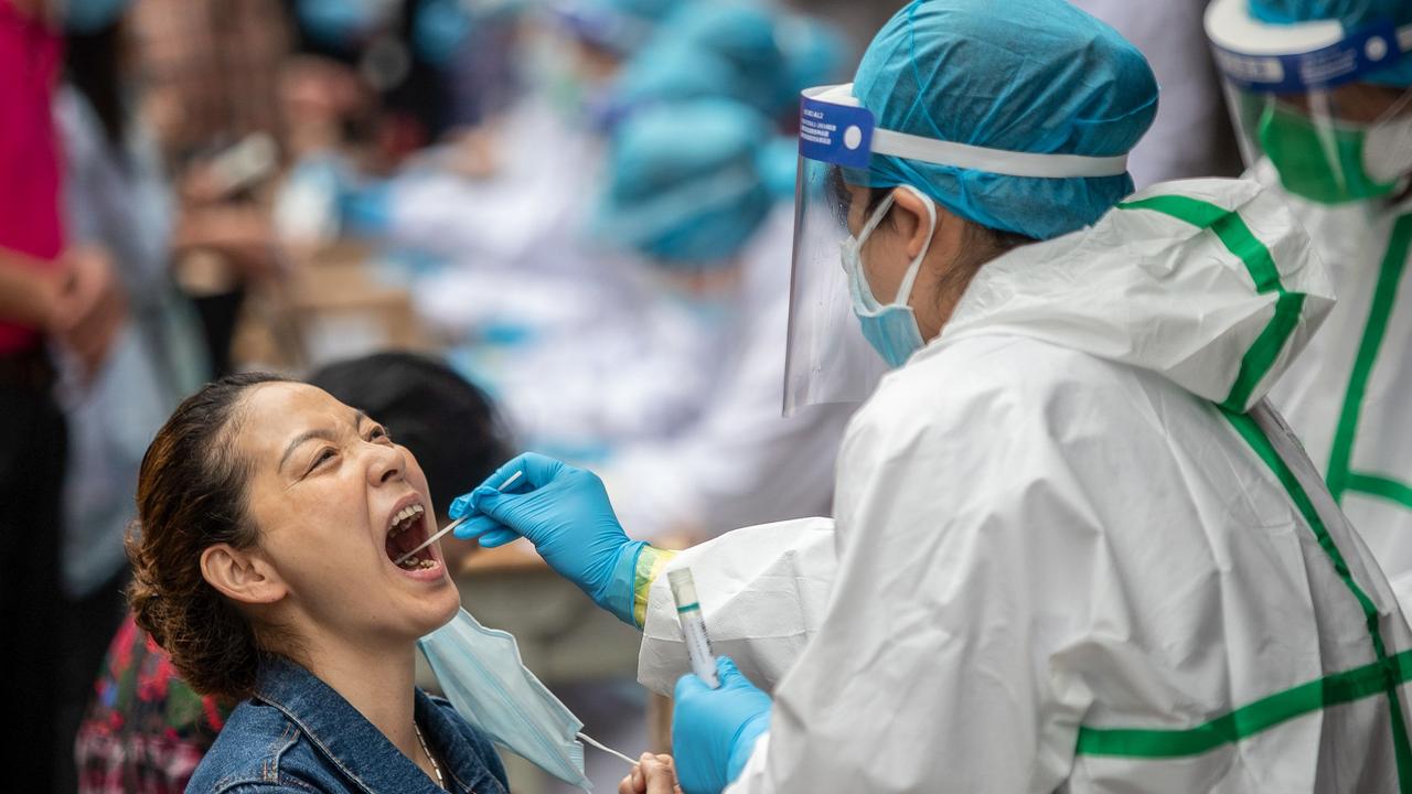 China has repeatedly pushed aside rhetoric that they are to blame for the pandemic, which has killed more than 1.8 million people worldwide. Picture: STR/AFP