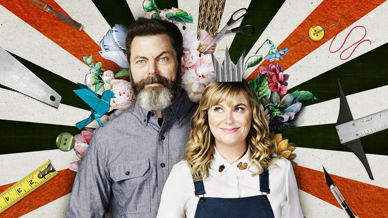 Nick Offerman and Amy Poehler reunited