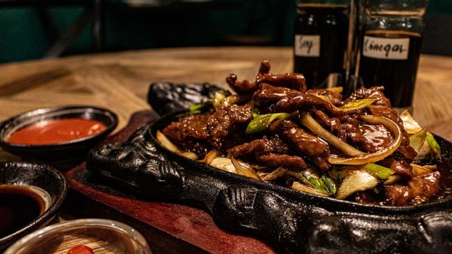 The Bund’s sizzling beef dish. Picture: Supplied