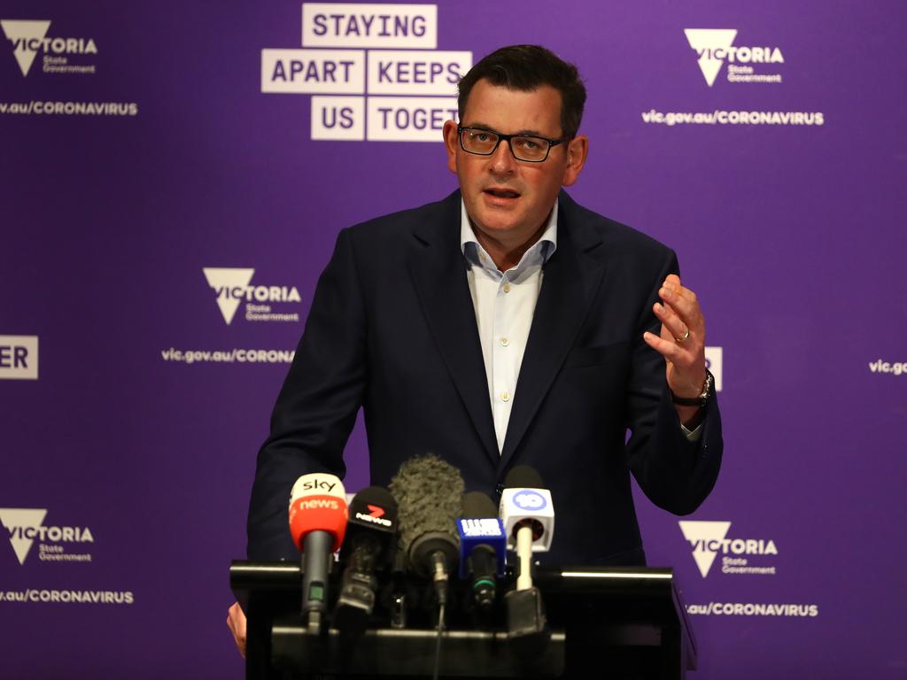 Victorian Premier Daniel Andrews has announced a $300 hardship payment for Victorians who are forced to self-isolate after being tested for COVID-19. Picture: Robert Cianflone/Getty Images