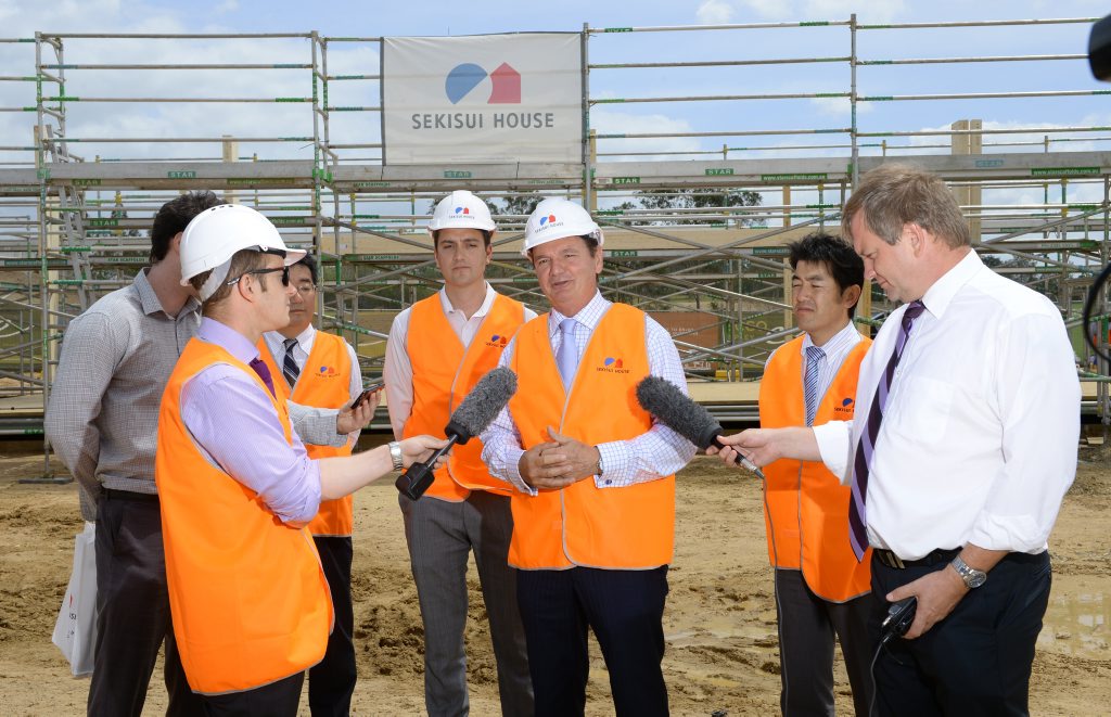 Construction has started on the first bulding in the Ripley Valley growth corridor with the Ecco Ripley Sales and Information Centre frame constructed. Photo: Rob Williams / The Queensland Times. Picture: Rob Williams