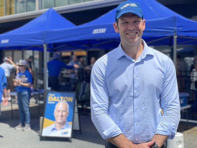 Senator Matt Canavan at the early voting booth in Mackay. Photo: Fergus Gregg