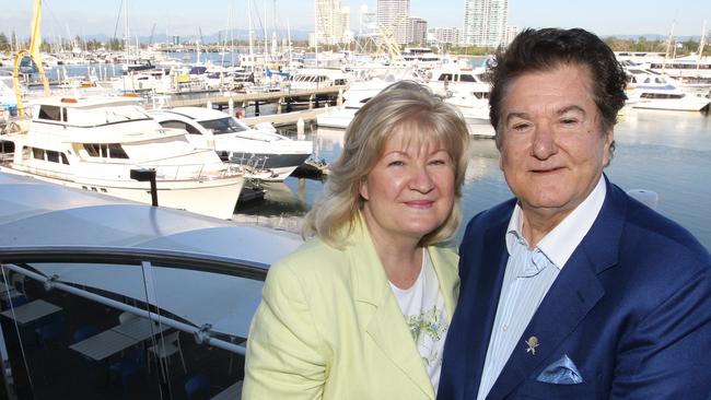 Carol and Con Makris at their Marina Mirage development on the Gold Coast. Picture: Michael Batterham