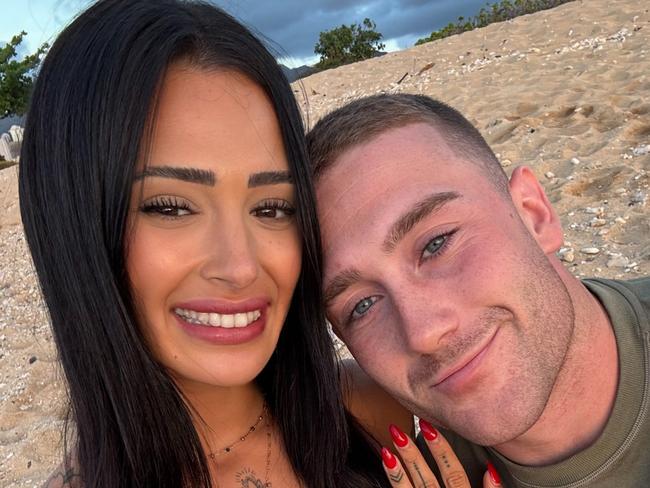 Nikki was departing on her fourth trip to visit her US Army husband. Picture: Supplied