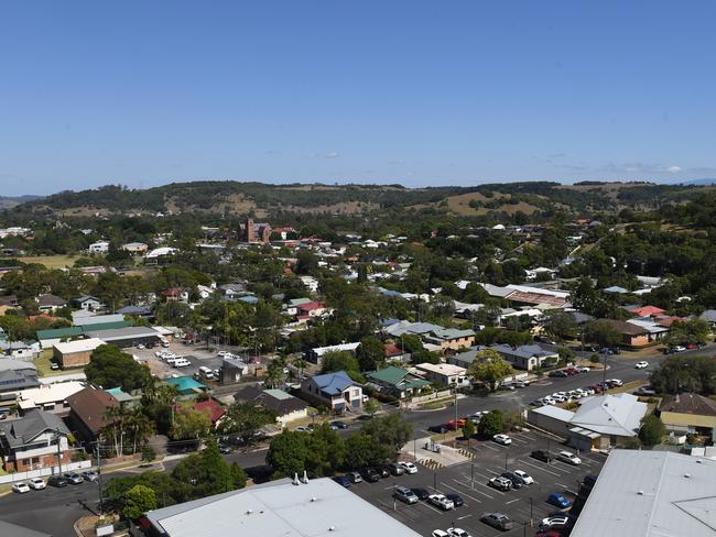 MP Thomas George visits the North Tower at the Lismore Base Hospital with Northern NSW Local Health District chief executive Wayne Jones as well as other dignataries in Lismore.