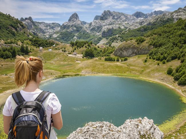 Bukumirsko lake, the heart of the Kučka krajina mountains in Montenegro.