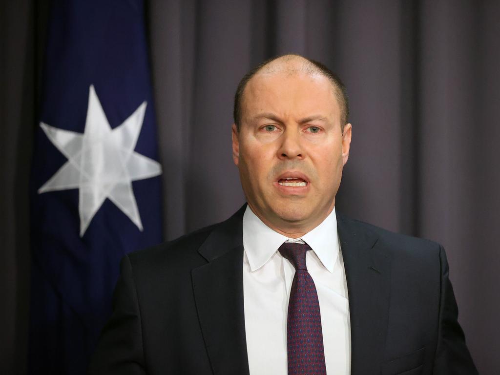Josh Frydenberg said the economy would ‘continue to suffer’ if state premiers didn't follow the national reopening plan. Picture: NCA NewsWire/Gary Ramage