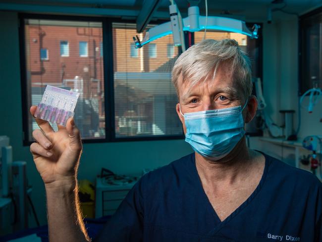 COVID deterrent? Dr Barry Dixon pictured at St Vincent’s Hospital in Melbourne. Picture: Jason Edwards