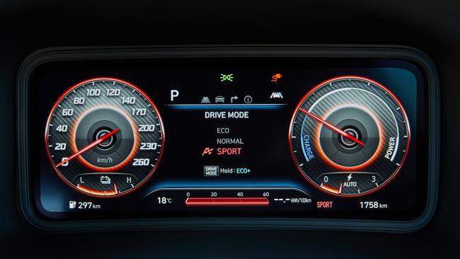 The car’s information display