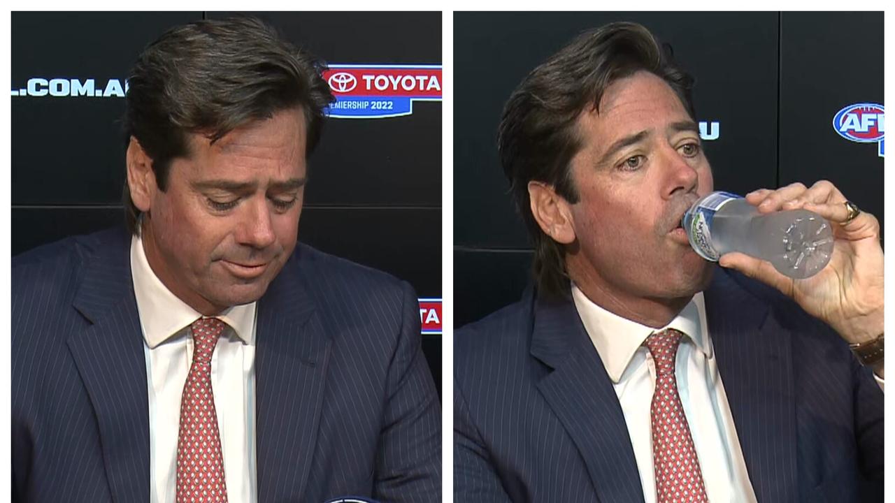 Gillon McLachlan broke down at his presser.