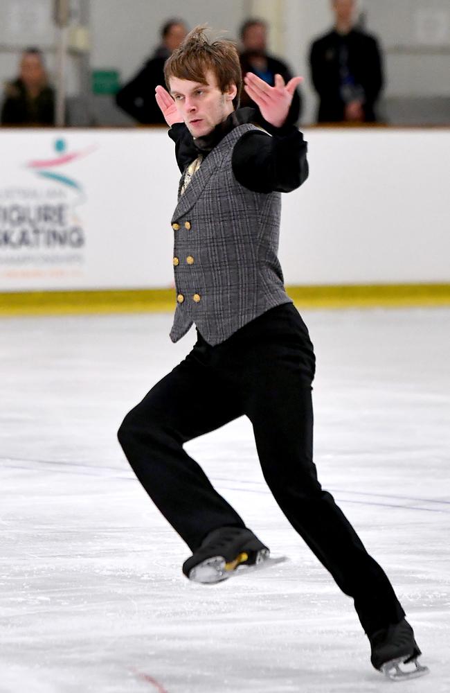 Charlton Doherty from QLD Australian Figure Skating Championships in Brisbane. Thursday December 1, 2022. Picture, John Gass