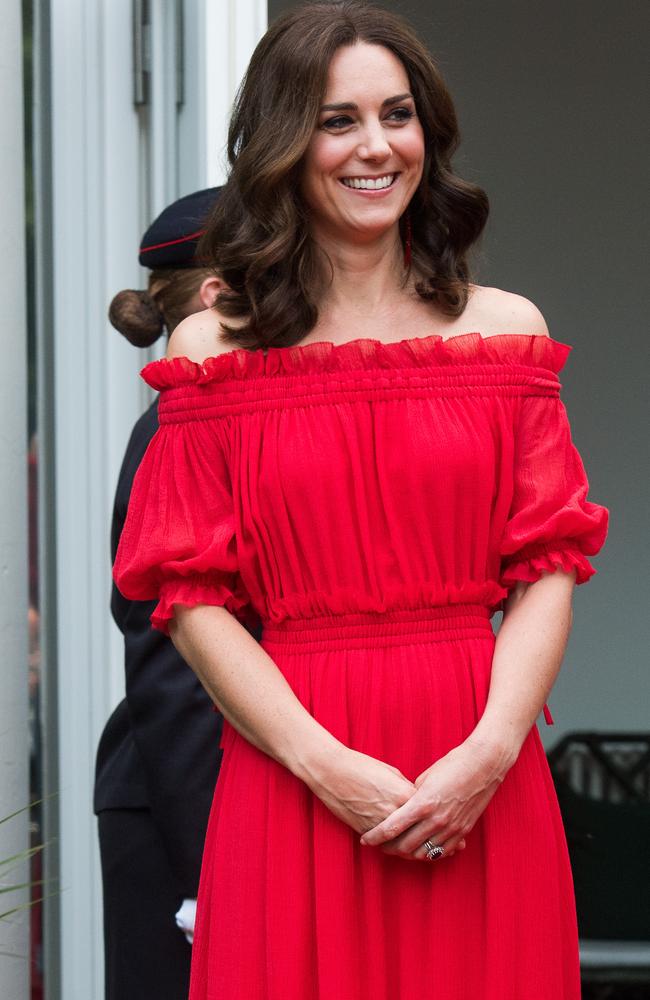 The Duchess of Cambridge wearing one of her favourite labels — Alexander McQueen. Picture: Getty Images