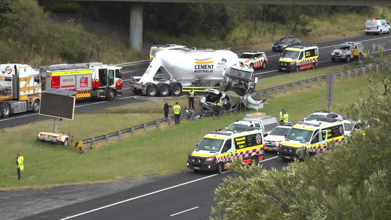 Woman, child dead after horror crash on Hume Motorway at Menangle