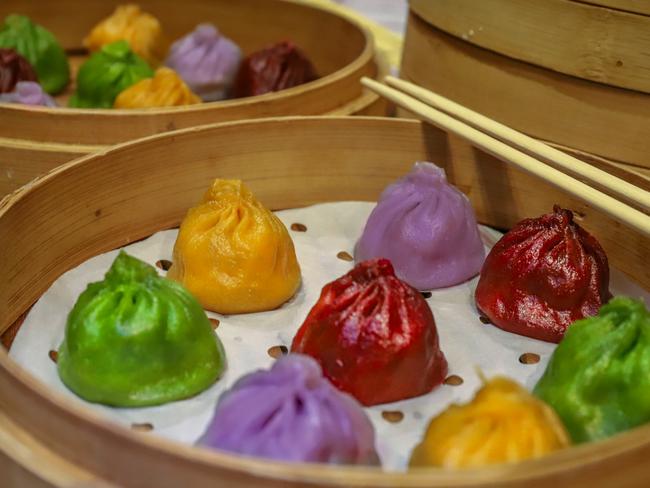 EAT STREET + VIVID 2023- New Shanghai - Vivid rainbow dumplings, photo - Jenifer Jagielski