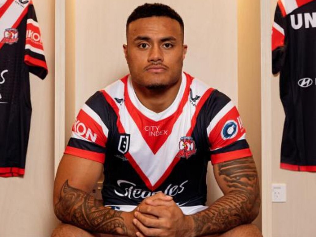 Spencer Leniu is pushing for a starting spot at the Roosters. Picture: Roosters Instagram