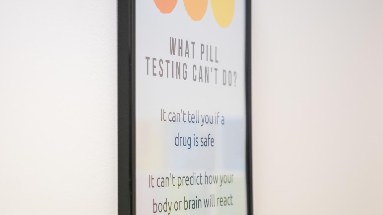 Those who use the pill testing service can choose to throw out the drugs at the facility or to take them home. (Tracey Nearmy/ANU)
