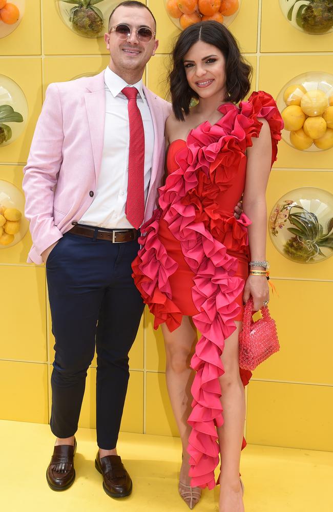 Gian and Steph Ottavio from The Block have shared new details about their eye-watering win at the Schweppes marquee. Picture: NCA NewsWire / Josie Hayden