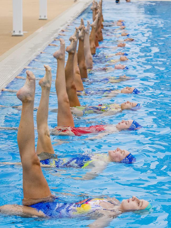 Swimmers practice six times a week. Picture: Jerad Williams