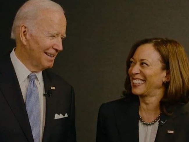 Joe Biden with his Vice President, Kamala Harris.