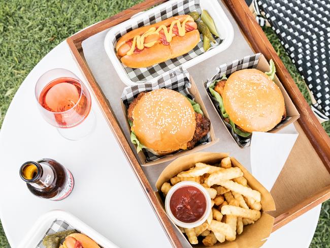 Chicago hot dogs and chicken burgers at Lakeside at Carousel. Picture: Lucas Worcester