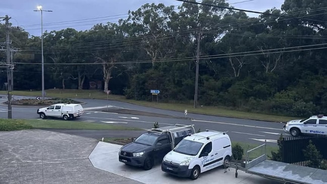 The police operation underway at Port Macquarie on January 30. Picture: Facebook/Port Macquarie On Scene