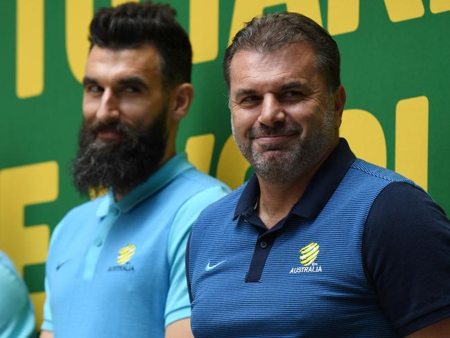 Ange Postecoglou pictured during his tenure as Socceroos coach. Picture: AAP Image/David Moir