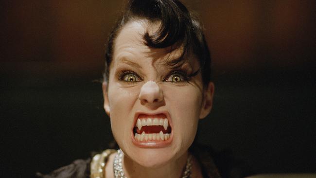 Actor Parker Posey as vampire villain Anica Talos in 2004 film Blade: Trinity.