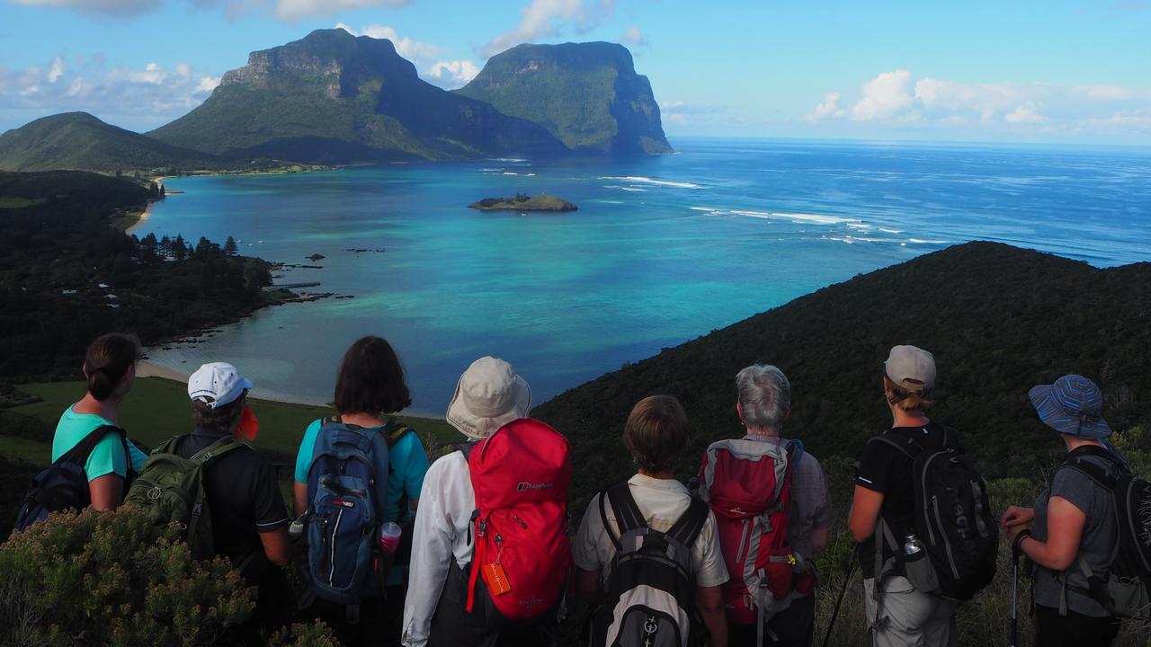 Lord Howe Island is a hikers paradise with one US couple training three months for their holiday there, only to find out it was shut. Picture: Auswalk