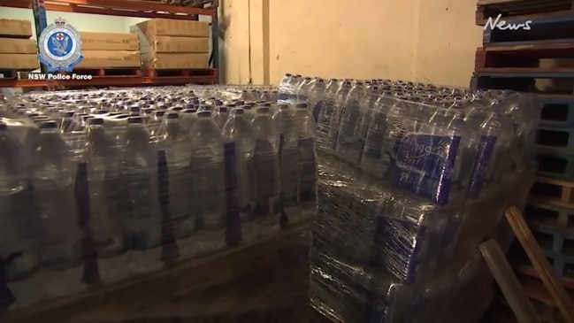 $80m of liquid meth hidden in water bottles