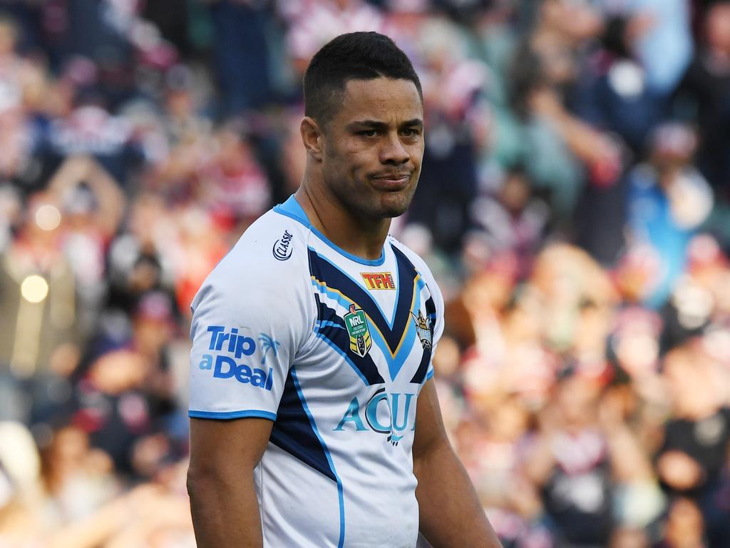 Jarryd Hayne posted a cryptic message about his former club. Picture: AAP Image/David Moir