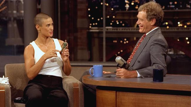 Actor Demi Moore on The Late Show with David Letterman in 1996.