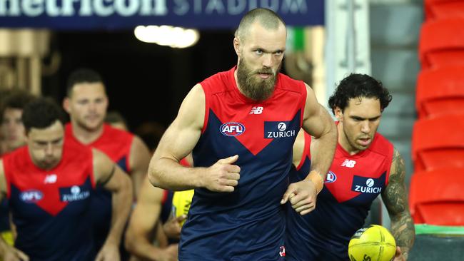 Max Gawn has led by example – he just needs more teammates to follow him. Picture: Jono Searle/AFL Photos/via Getty Images