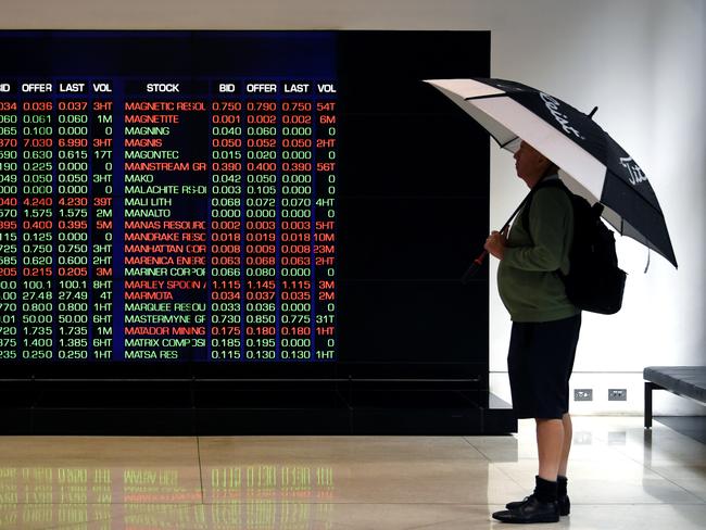 Digital market boards at the Australian Stock Exchange (ASX) in Sydney in Sydney, Thursday, April 30, 2020. Investors are smiling in early trade on the Australian share market, which is being pushed along by energy, materials and IT stocks. (AAP Image/Joel Carrett) NO ARCHIVING