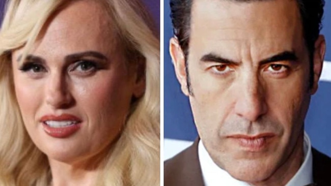 Rebel Wilson and Sacha Baron Cohen.