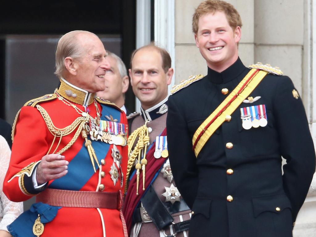 Prince Harry and Prince Philip. Picture: Chris Jackson/Getty Images