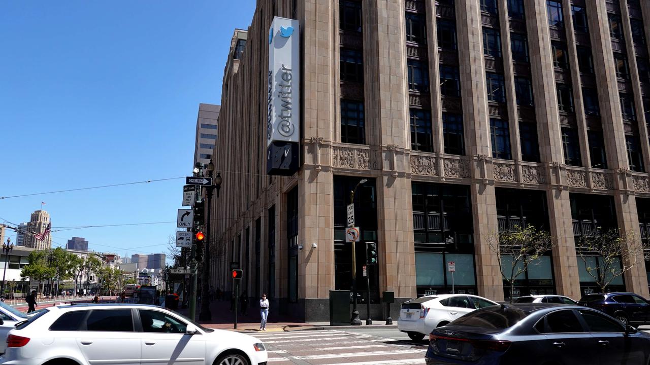 Twitter headquarters is shown on April 25, 2022 in San Francisco, California. Picture: Justin Sullivan/Getty Images/AFP