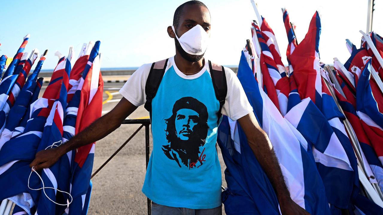 The Covid situation in Cuba has led to political unrest as people who are struggling with food and power shortages have taken to the streets in protest. Picture: Yamil Lage/AFP