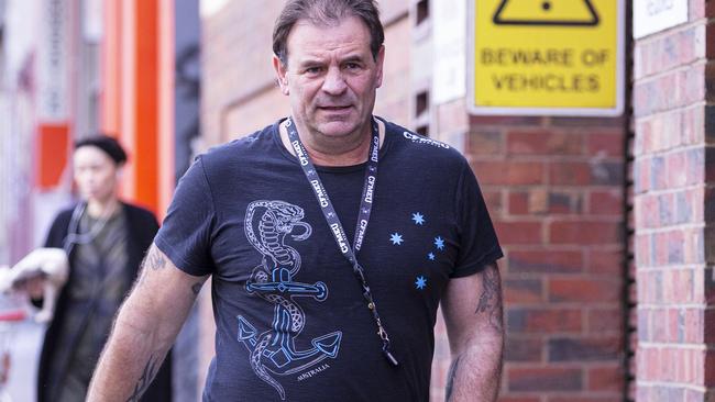 CFMMEU Secretary John Setka arrives for his meeting at the ACTU building. Picture: AAP Image/Daniel Pockett