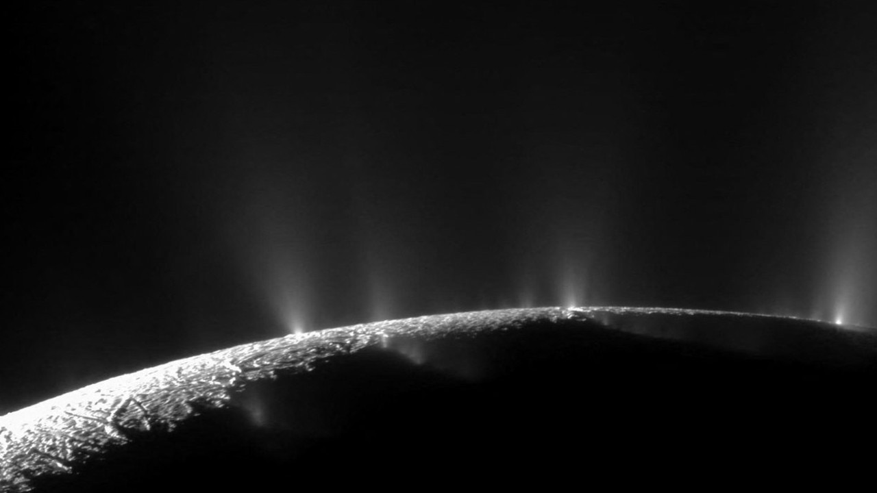 Phosphorus, an essential building block of life, was found on Saturn’s moon Enceladus. Photo by NASA/AFP.