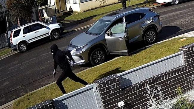 CCTV footage of the gunman, who remains outstanding. Picture: NSW Police