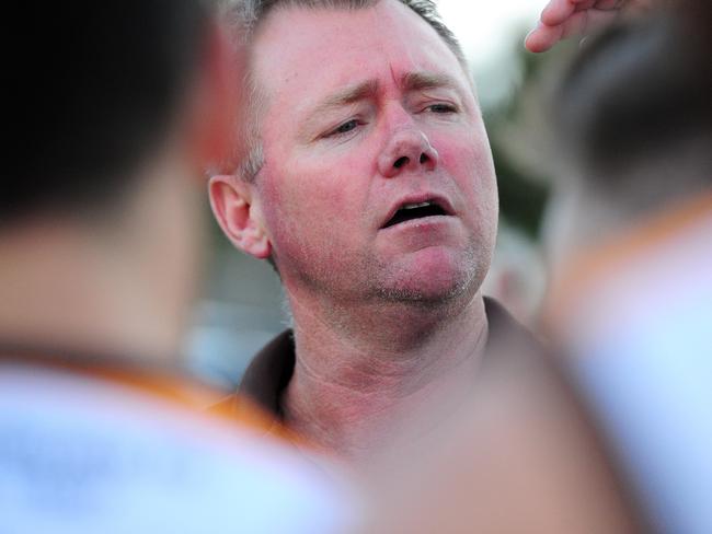 EDFL Football: Oak Park versus Craigieburn at J P Fawkner Reserve. Craigieburn coach Peter Bugden Pictures:Angie Basdekis